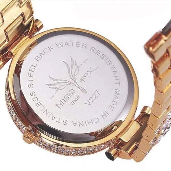 18K GOld CZ Diamond Leopard BLING Watch
